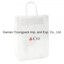 Fashion Promotional Custom White Kraft Paper Bag with Twisted Handles